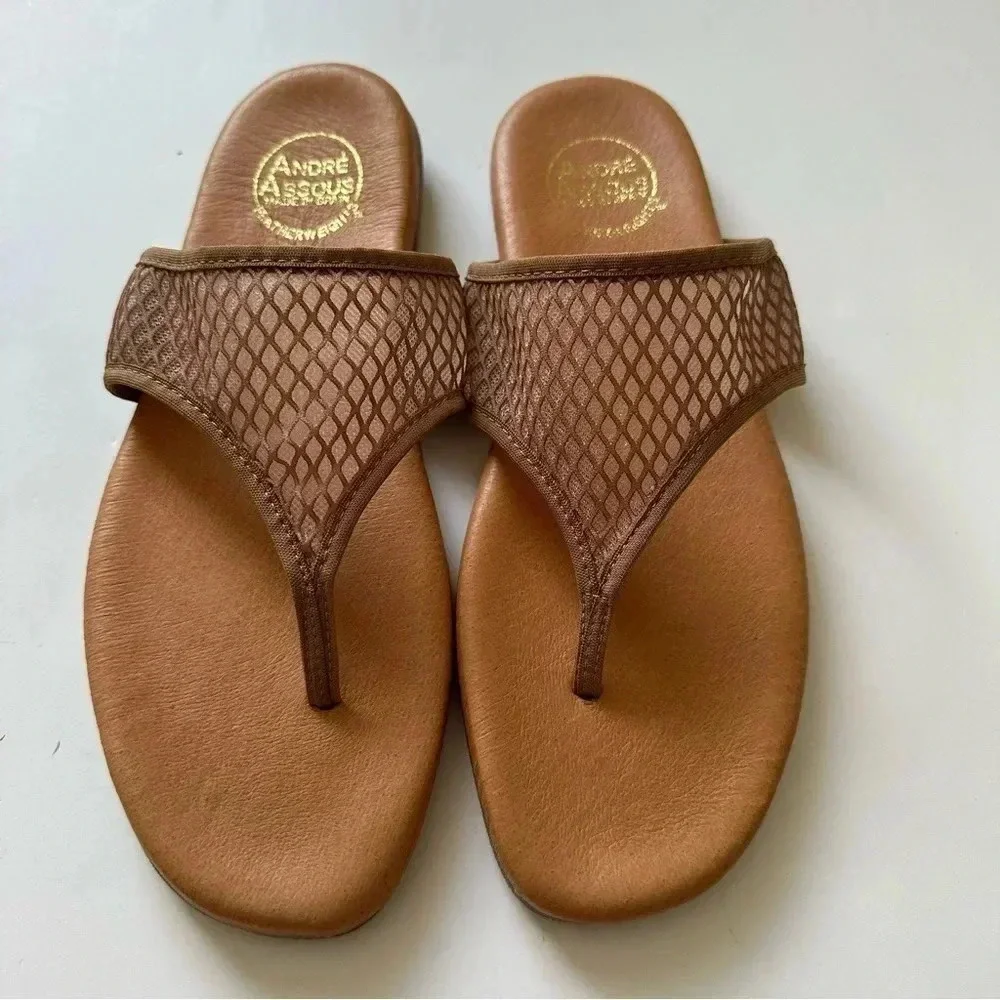 Andre‎ Assous Paige Sandal Taupe Mesh Size 40